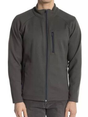 Tailor Vintage Men's Zip-Front Jacket in Charcoal